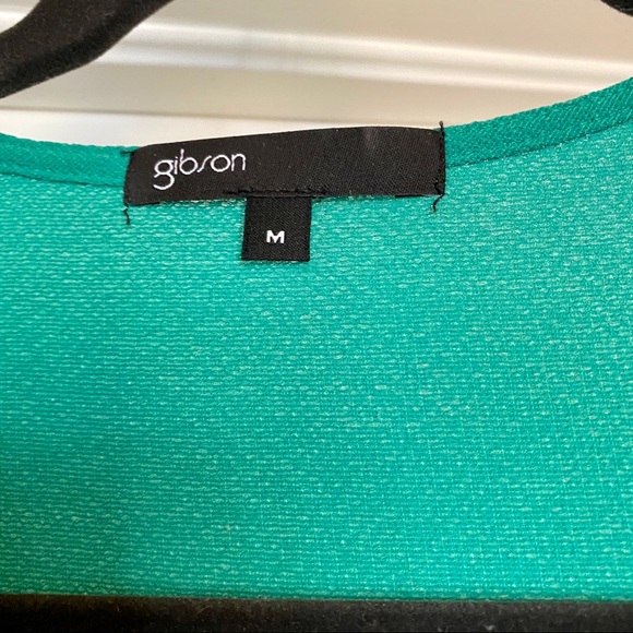 Gibson Draped Faux Wrap Top | Green Lake - Picture 3 of 4
